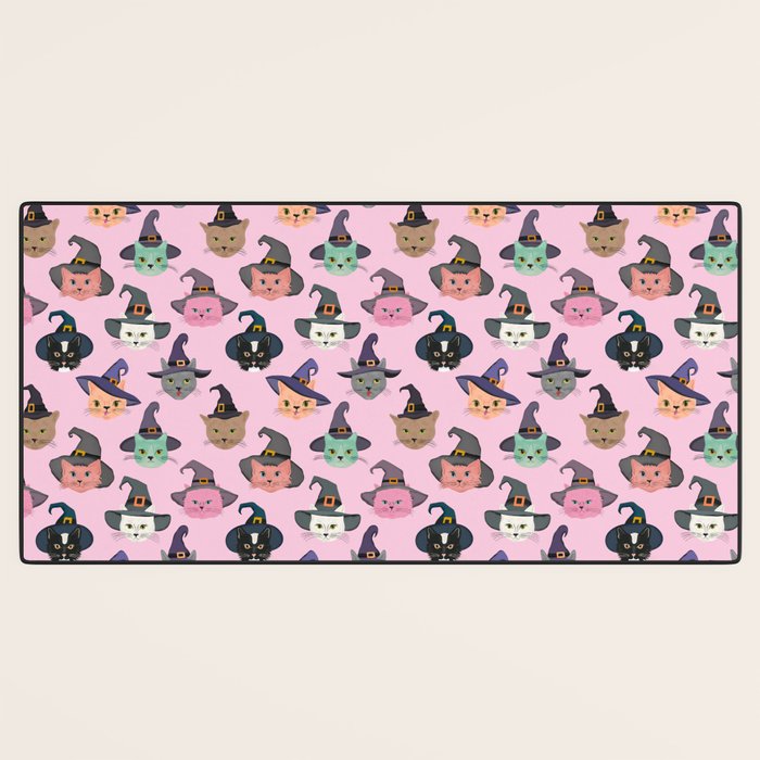 Witchy Kitties - Halloween Cats Desk Mat Gallery Image 3