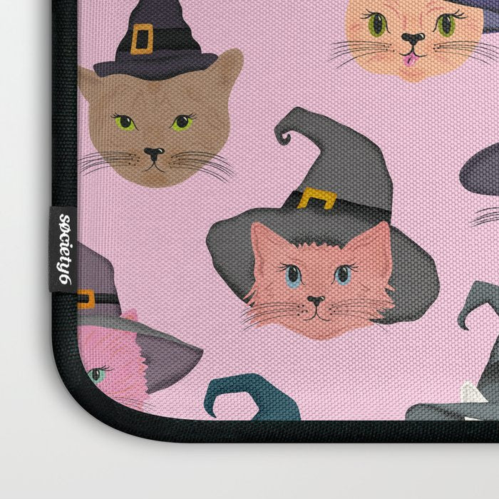 Witchy Kitties - Halloween Cats Laptop Sleeve Gallery Image 3