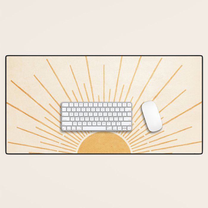 Boho Sun no. 5 Yellow Desk Mat