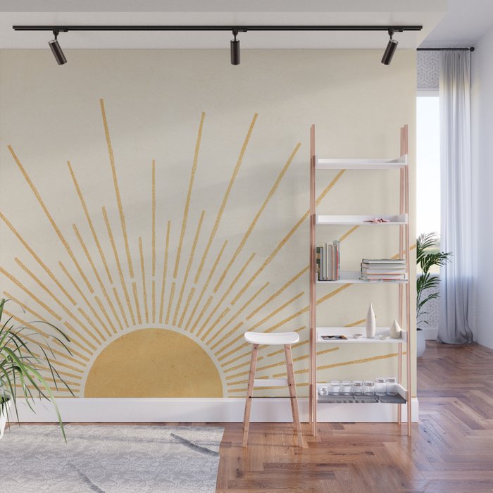 Boho Sun no. 5 Yellow Wall Mural Gallery Image 1