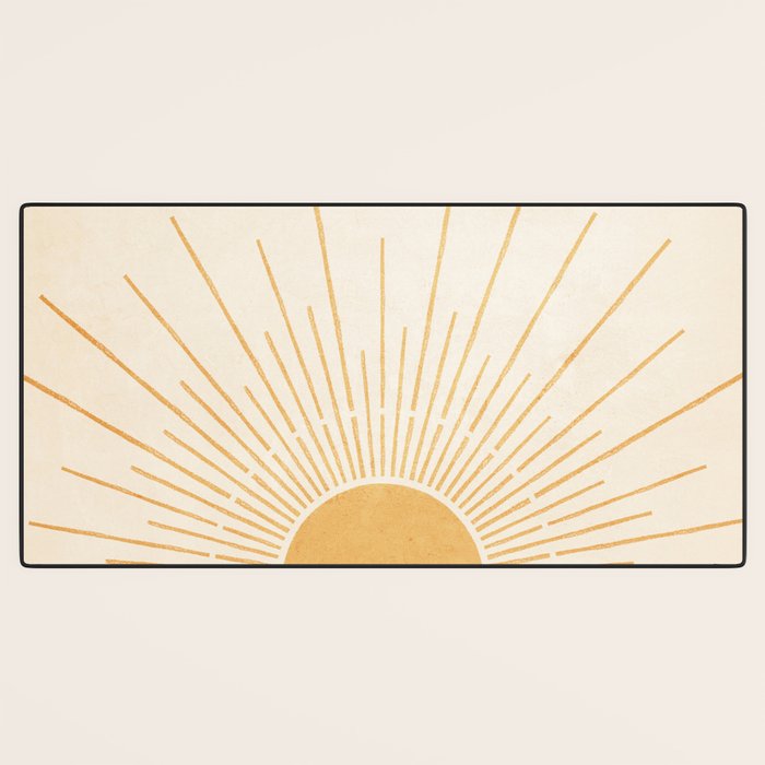 Boho Sun no. 5 Yellow Desk Mat Gallery Image 3