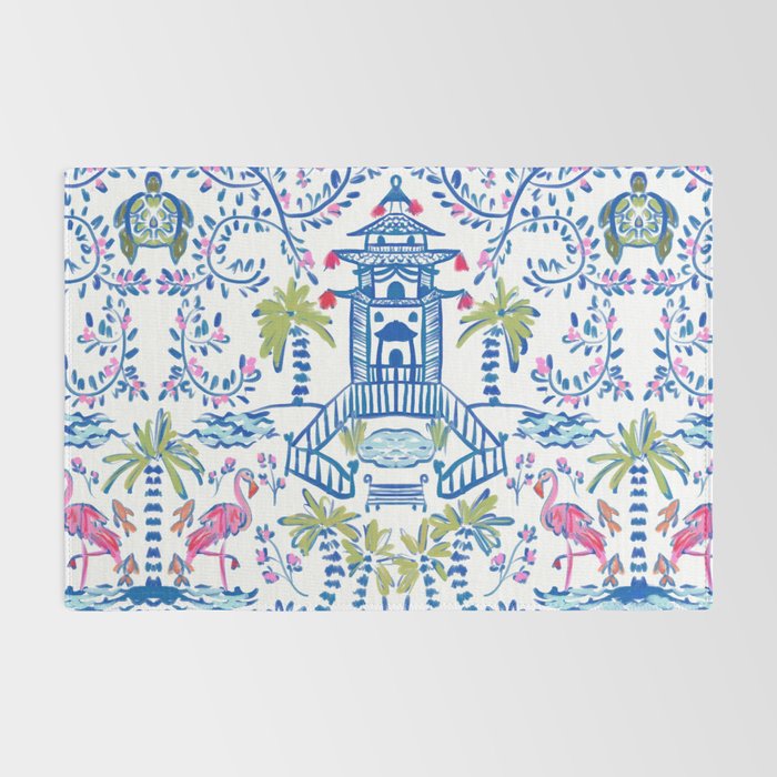 Colorful Coastal Chinoiserie  Rug Gallery Image 2