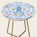 Colorful Coastal Chinoiserie  Side Table Gallery Image 2