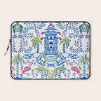 Colorful Coastal Chinoiserie  Laptop Sleeve Gallery Image 1