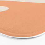 Orange Cream Yin Yang Peace Minimal Bath Mat Gallery Image 3