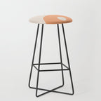 Orange Cream Yin Yang Peace Minimal Stool Gallery Image 1