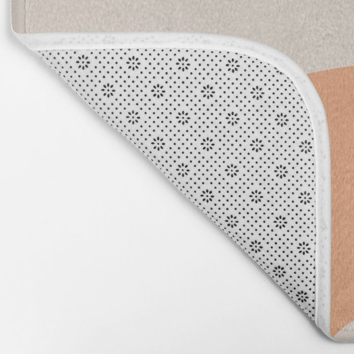 Orange Cream Yin Yang Peace Minimal Bath Mat Gallery Image 2