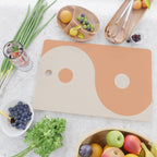 Orange Cream Yin Yang Peace Minimal Cutting Board Gallery Image 2