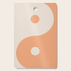 Orange Cream Yin Yang Peace Minimal Cutting Board Gallery Image 1