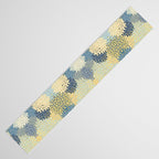 Floral Print, Yellow, Gray, Blue, Teal Table Runner Gallery Image 3