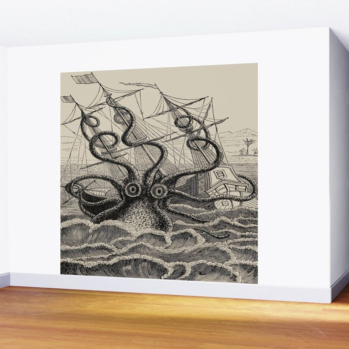 The octopus; or, The âDevil-fishâ - Henry Lee - 1875 Giant Octopus Sinking Ship Wall Mural Gallery Image 2