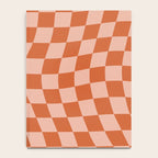 Warped Check Pattern Pumpkin Peach Notebook Gallery Image 4