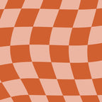 Warped Check Pattern Pumpkin Peach Coffee Mug Gallery Image 2