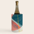 White Streams Through Pastel Shores | Abstract Shapes Design Wine Chiller Gallery Image 1