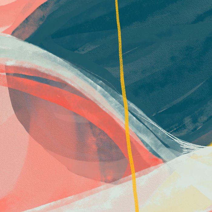 White Streams Through Pastel Shores | Abstract Shapes Design Coffee Mug Gallery Image 2