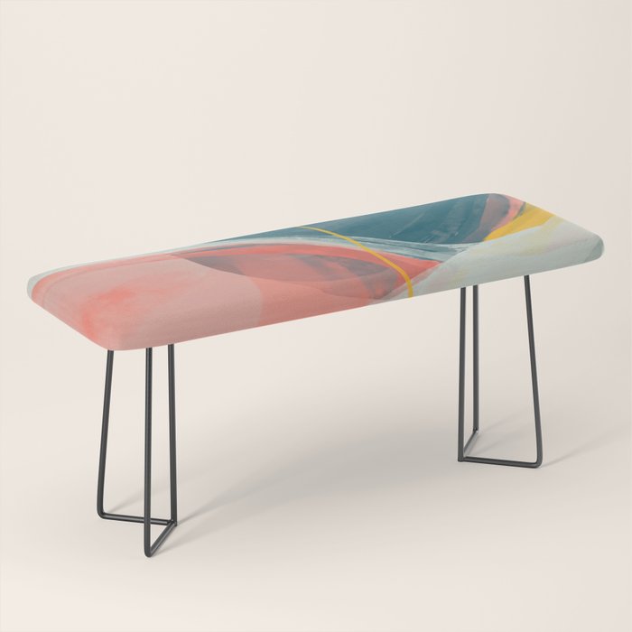 White Streams Through Pastel Shores | Abstract Shapes Design Bench Gallery Image 1