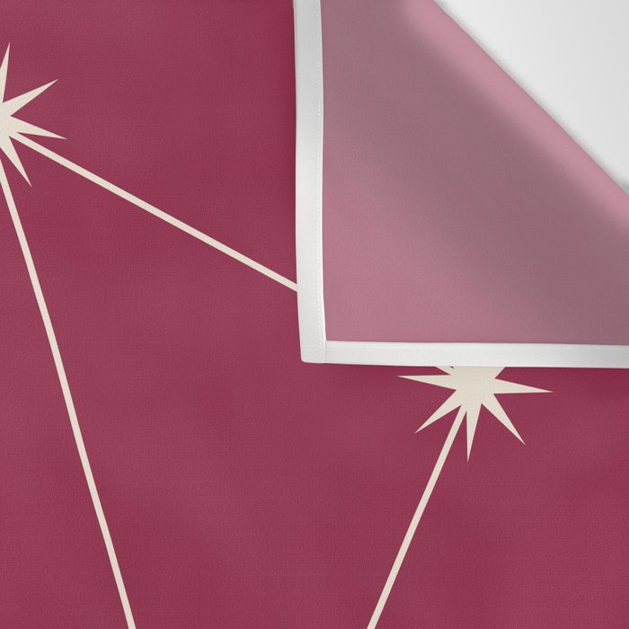 Libra Zodiac Star Constellation Line Art Pink Wall Tapestry Gallery Image 3