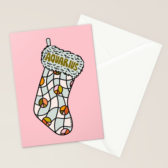 Aquarius Stocking Stationery Card Gallery Image 2