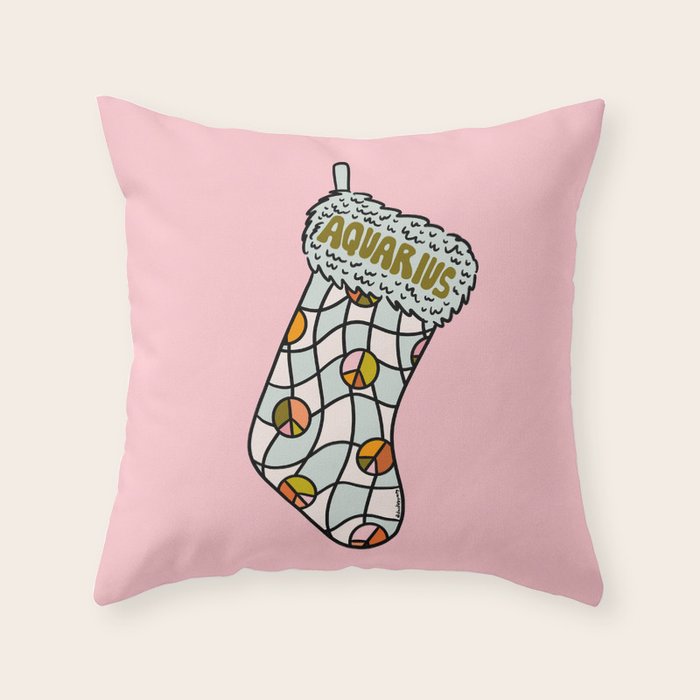 Aquarius Stocking Throw Pillow Gallery Image 6