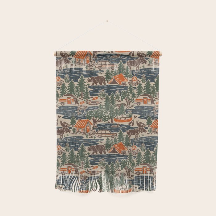 North Country Summer - classic blue, green, brown, and red Wall Hanging Gallery Image 1