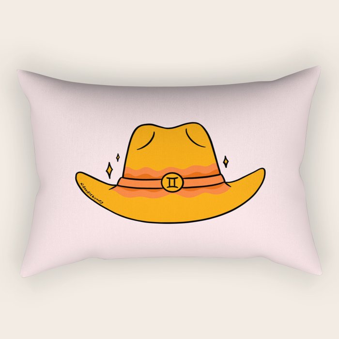Gemini Cowboy Hat Rectangular Pillow Gallery Image 1