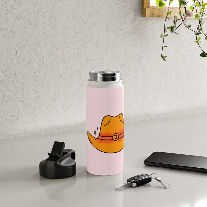 Gemini Cowboy Hat Water Bottle Gallery Image 4