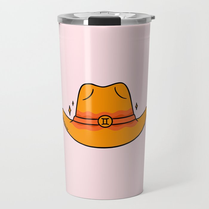 Gemini Cowboy Hat Travel Mug Gallery Image 1
