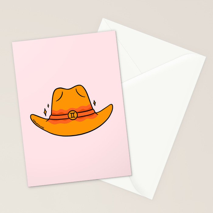 Gemini Cowboy Hat Stationery Card Gallery Image 2