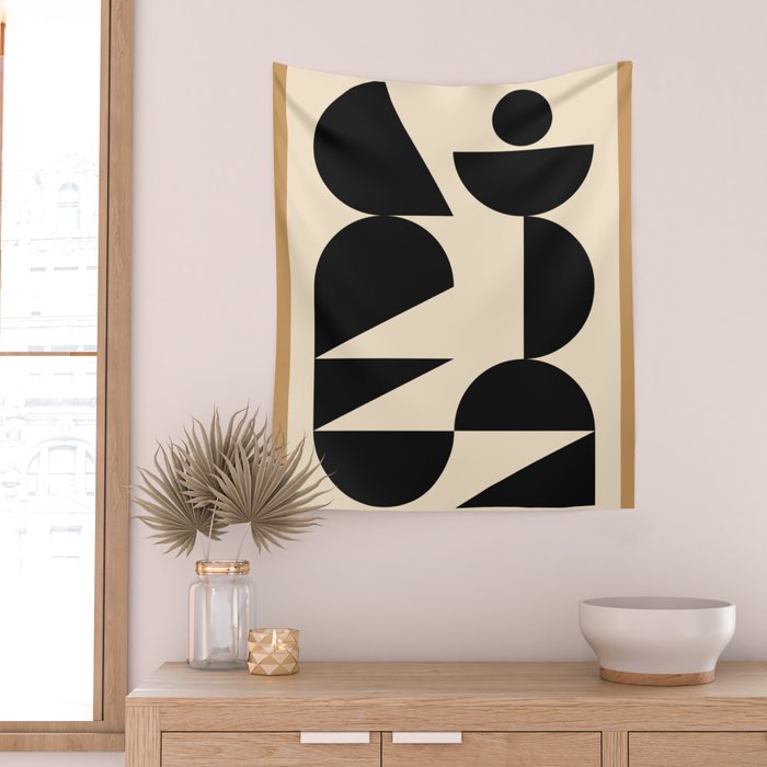 Modern geometric shapes 47 Wall Tapestry Gallery Image 2