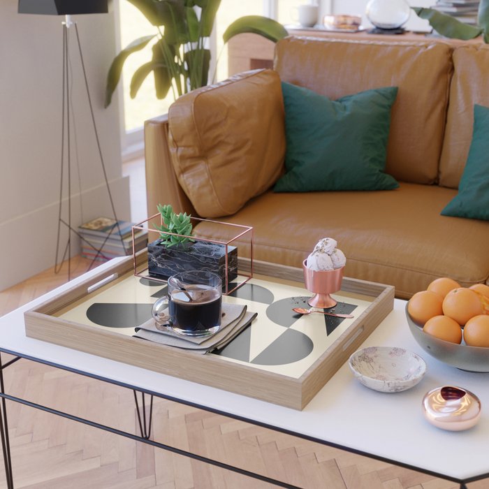 Modern geometric shapes 47 Serving Tray Gallery Image 2