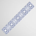 Leaves indigo fantasy tiled 4 Table Runner Gallery Image 3