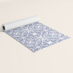 Leaves indigo fantasy tiled 4 Yoga Mat Gallery Image 2