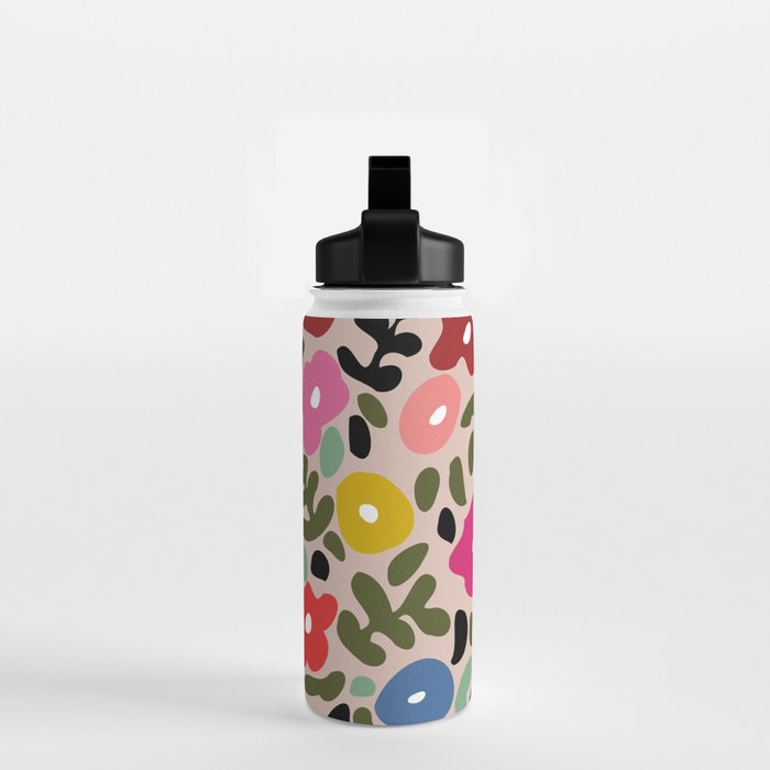 Flower meadow in muted colours Water Bottle Gallery Image 2