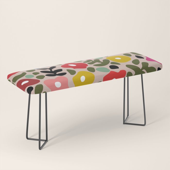 Flower meadow in muted colours Bench Gallery Image 1