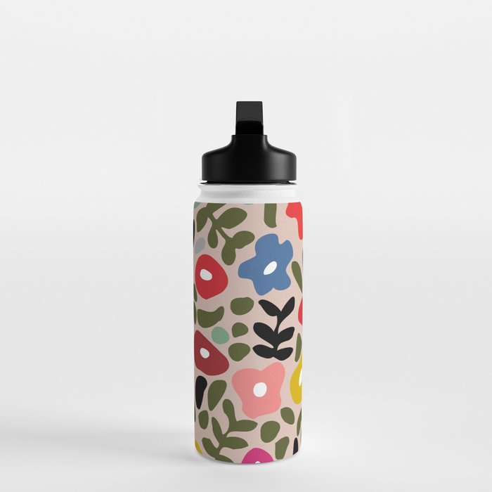 Flower meadow in muted colours Water Bottle Gallery Image 3