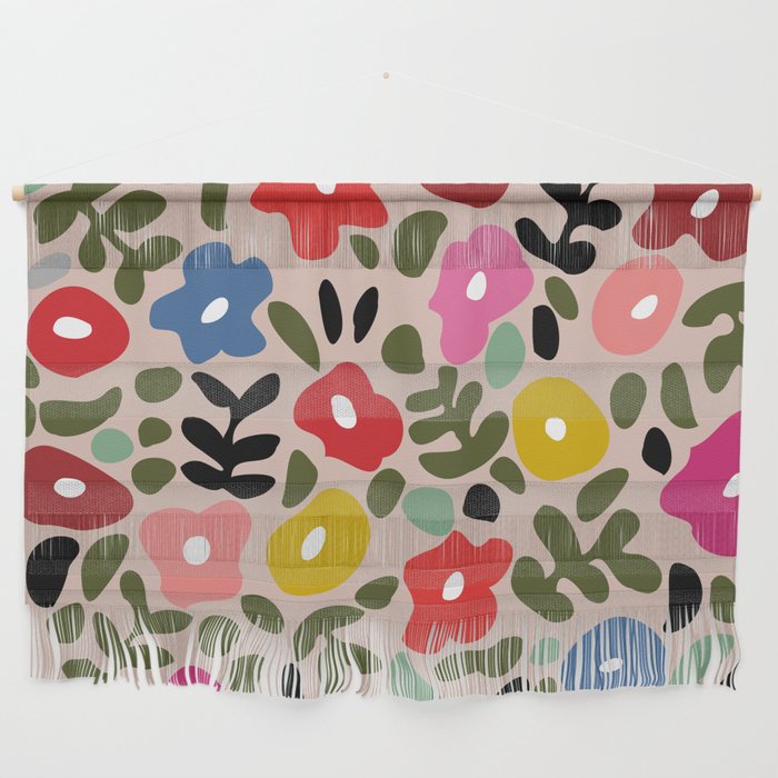 Flower meadow in muted colours Wall Hanging Gallery Image 1