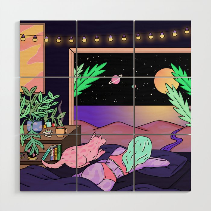 Moonrise Wood Wall Art Gallery Image 1