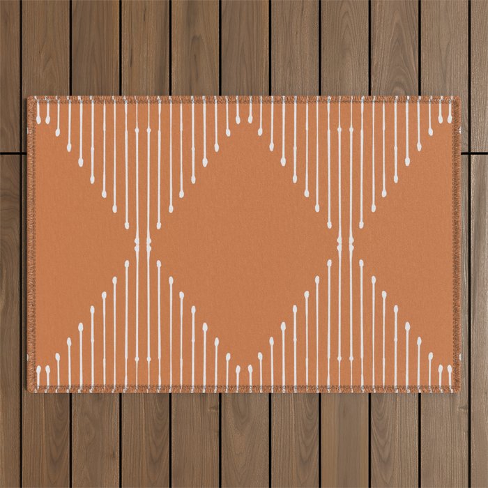 Geo (Terracotta Orange) Outdoor Rug Gallery Image 1
