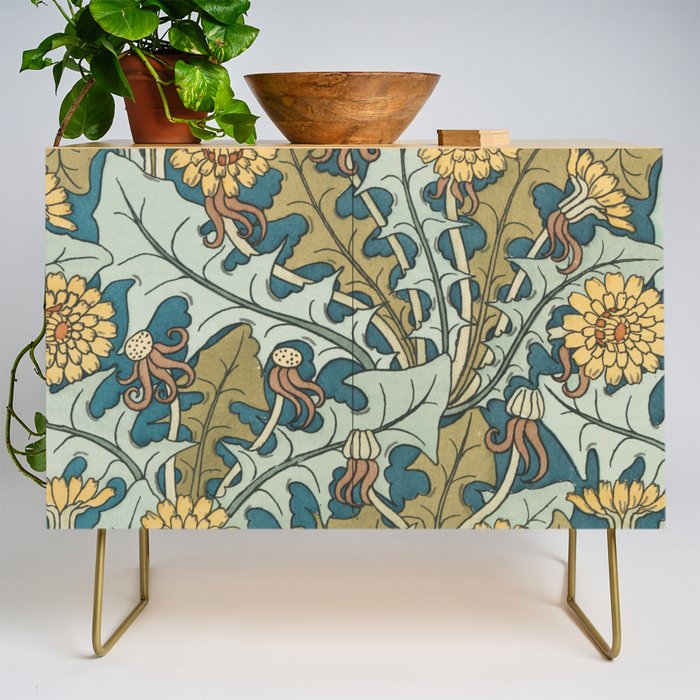 Art Nouveau Dandelion Pattern Credenza Gallery Image 1