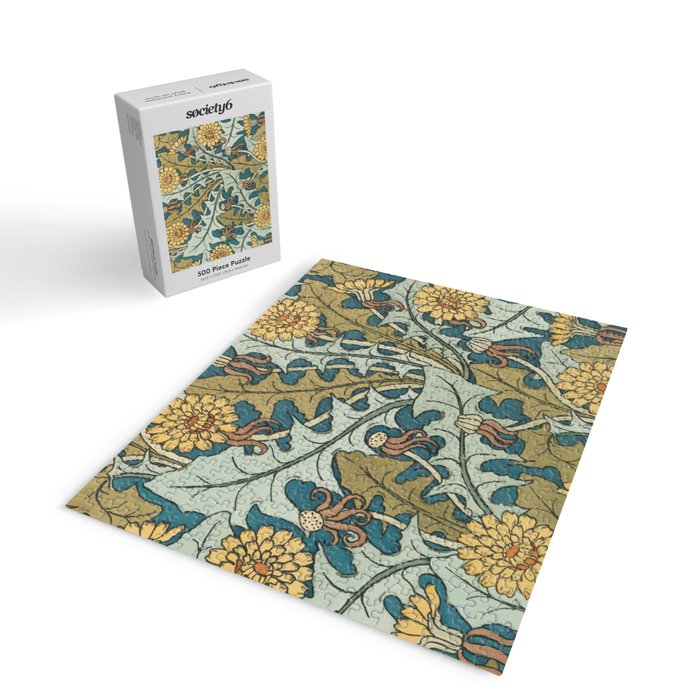 Art Nouveau Dandelion Pattern Jigsaw Puzzle Gallery Image 2