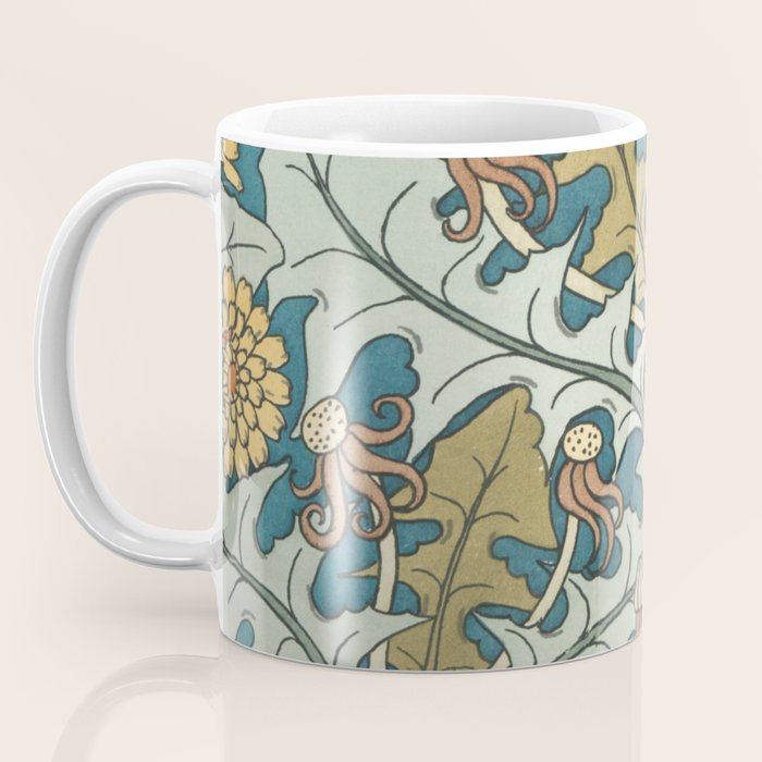 Art Nouveau Dandelion Pattern Coffee Mug Gallery Image 3