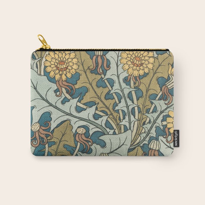 Art Nouveau Dandelion Pattern Carry All Pouch Gallery Image 1