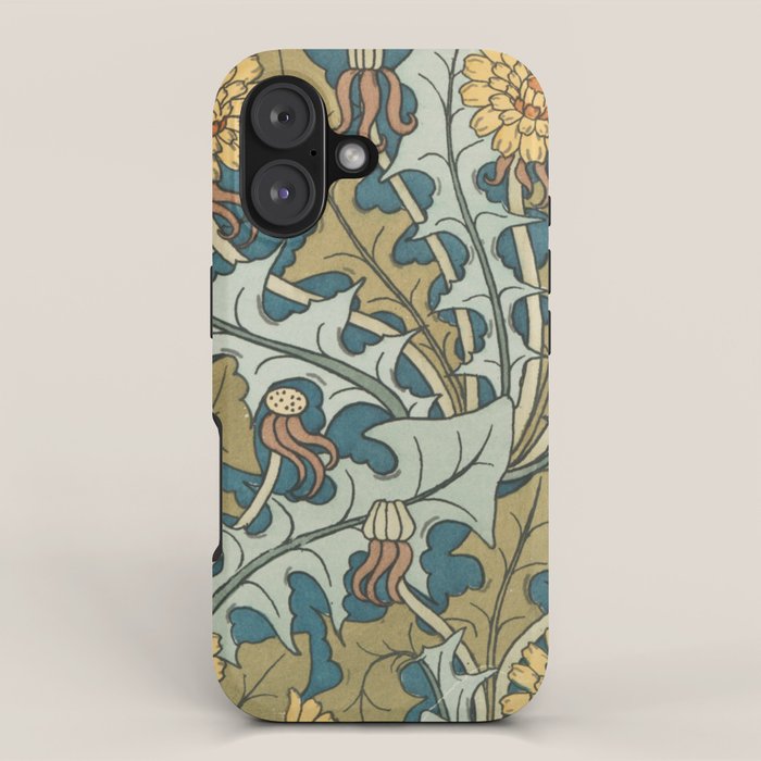 Art Nouveau Dandelion Pattern iPhone Case Gallery Image 1