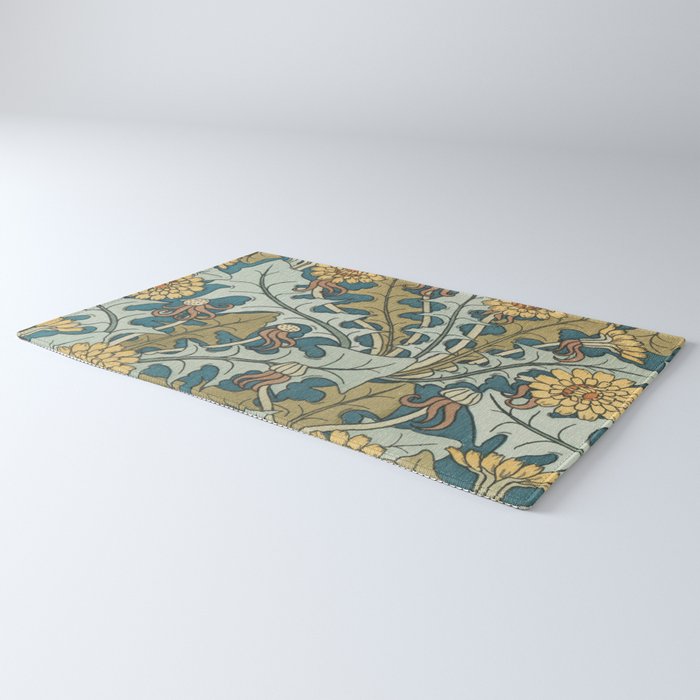 Art Nouveau Dandelion Pattern Rug Gallery Image 3