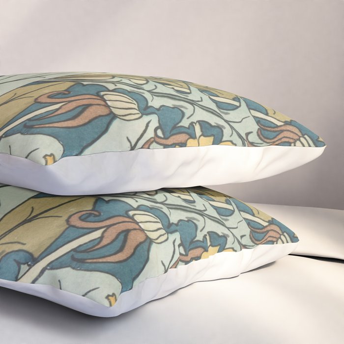 Art Nouveau Dandelion Pattern Pillow Sham Gallery Image 3