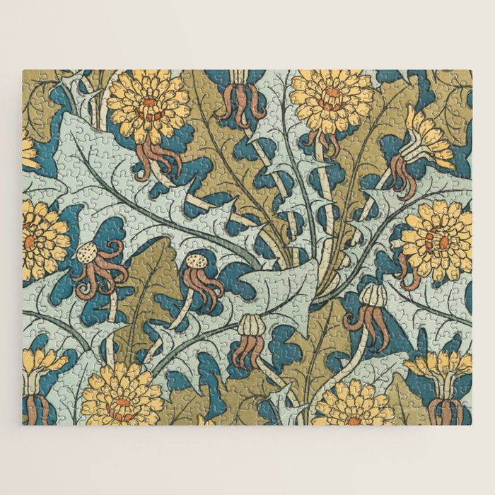 Art Nouveau Dandelion Pattern Jigsaw Puzzle Gallery Image 1