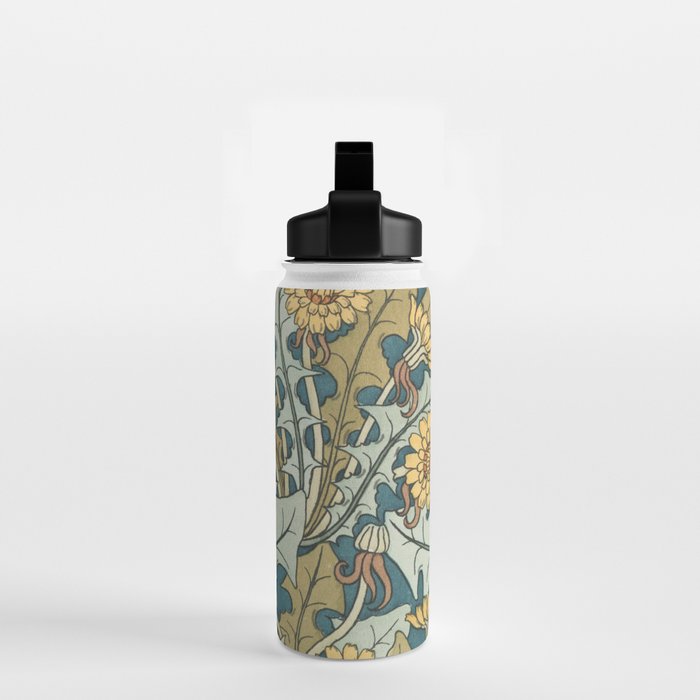 Art Nouveau Dandelion Pattern Water Bottle Gallery Image 2