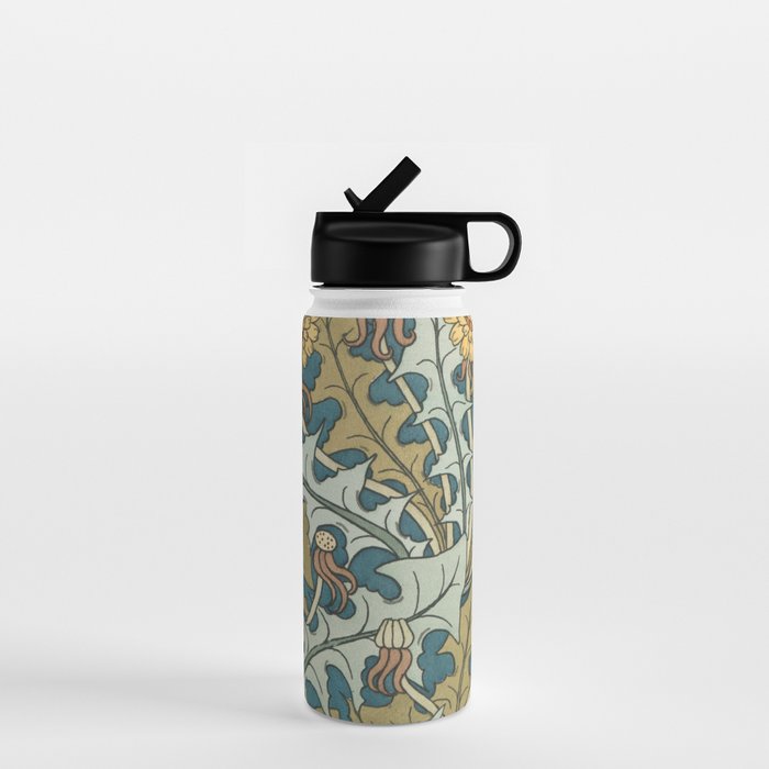 Art Nouveau Dandelion Pattern Water Bottle Gallery Image 1