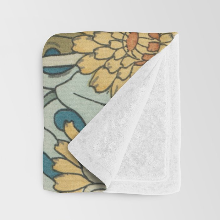 Art Nouveau Dandelion Pattern Throw Blanket Gallery Image 3