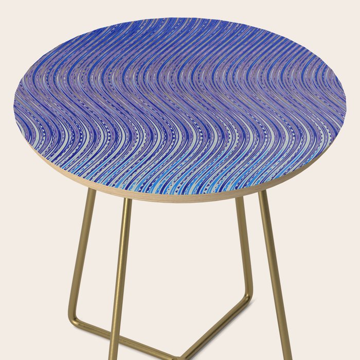 Electric Indigo Wave Symphony Side Table Gallery Image 2